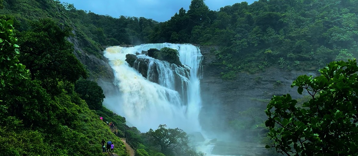 Mallalli Falls base pool perfect for photography
